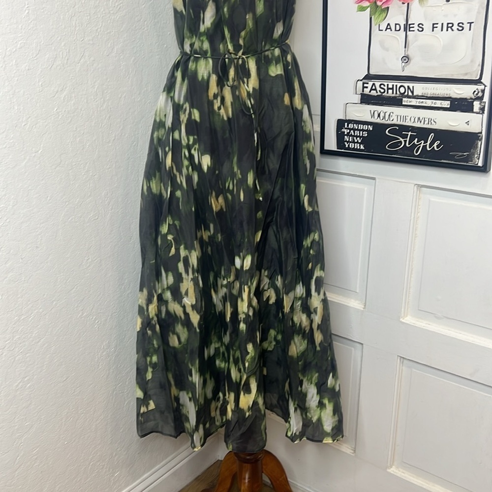 NWT Banana Republic Factory Organza Tie Waist Maxi Dress Size XS - Picture 5 of 8